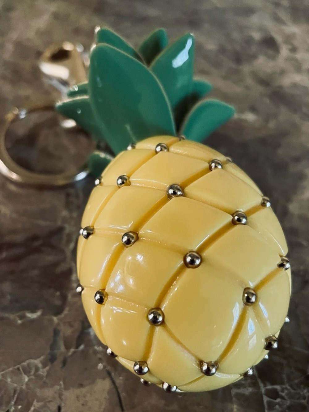 COACH Pineapple 3D Bag Charm Keychain Style No. F27699 Gold/Yellow NWT - Picture 8 of 11